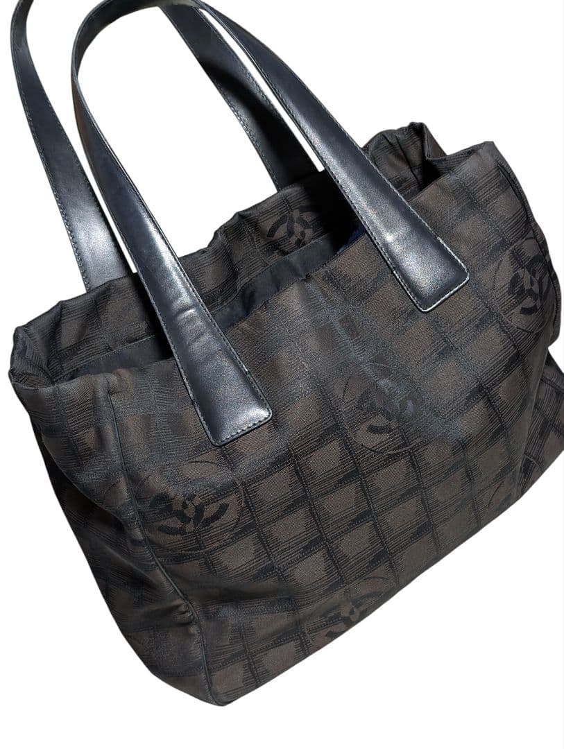 シャネル CHANEL ニュートラベル ナイロン トートバッグ ココマーク総柄