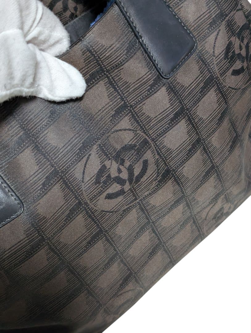 シャネル CHANEL ニュートラベル ナイロン トートバッグ ココマーク総柄