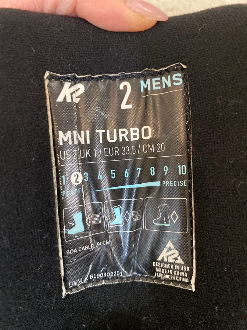 K2 子ども用スノーボードブーツ 20cm