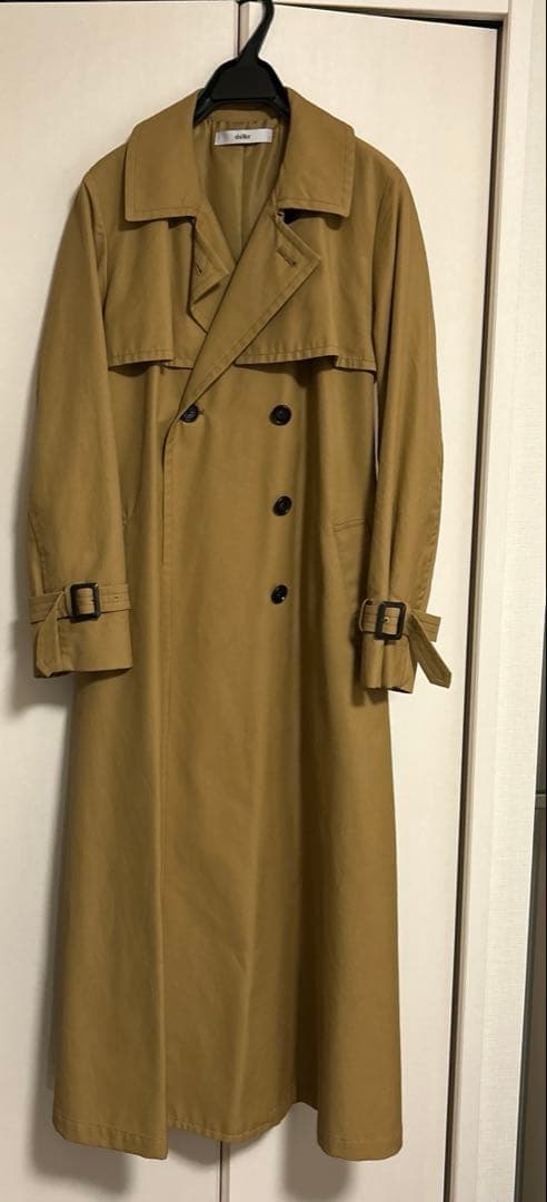 ほぼ未使用Sheller シェリエ　フレアトレンチコート ロングコート Fサイズ