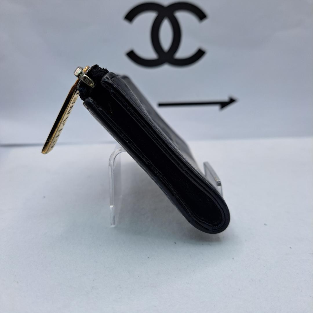 CHANEL　デカココ　ブラック 　ケース　Ｌ字ファスナー