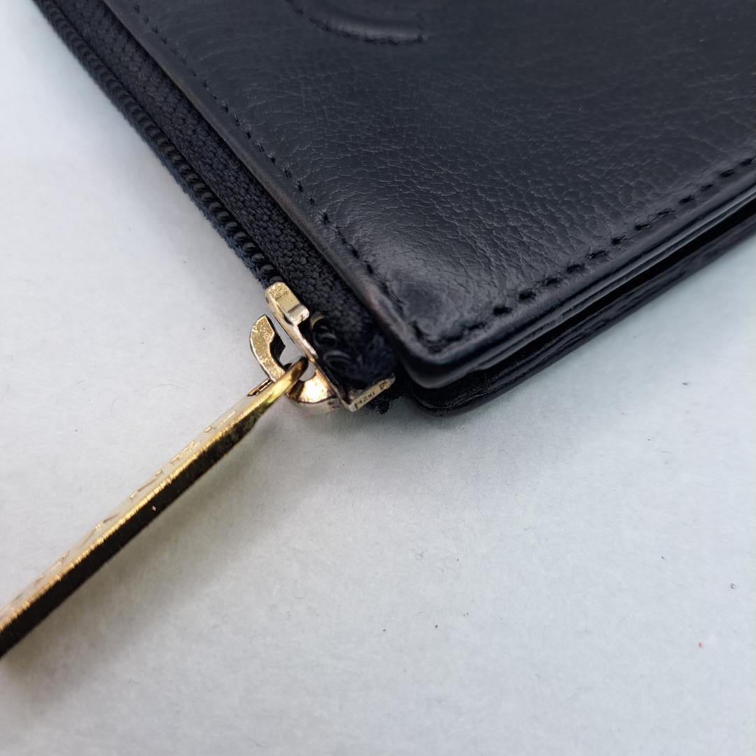 CHANEL　デカココ　ブラック 　ケース　Ｌ字ファスナー