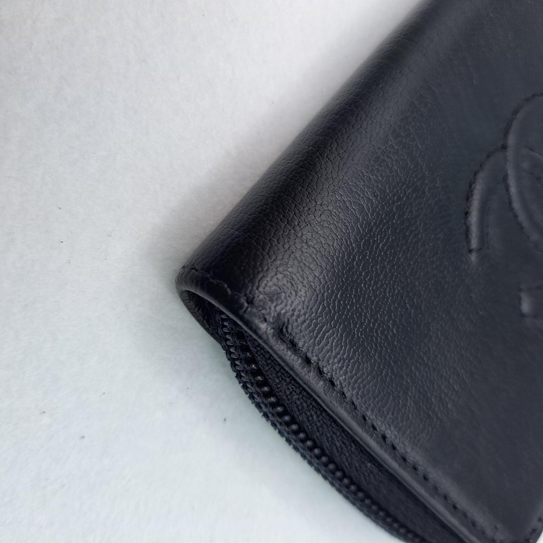 CHANEL　デカココ　ブラック 　ケース　Ｌ字ファスナー