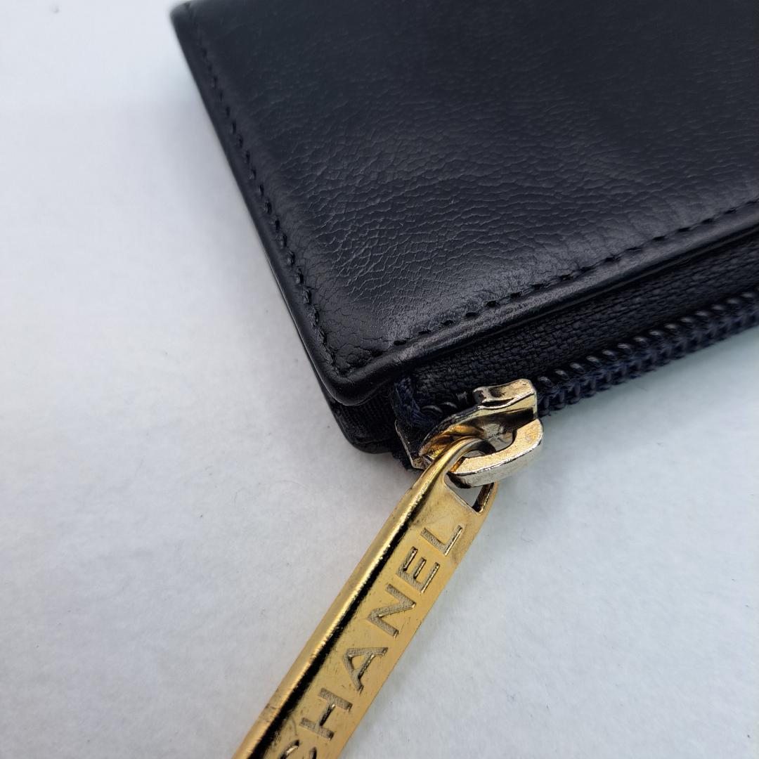 CHANEL　デカココ　ブラック 　ケース　Ｌ字ファスナー