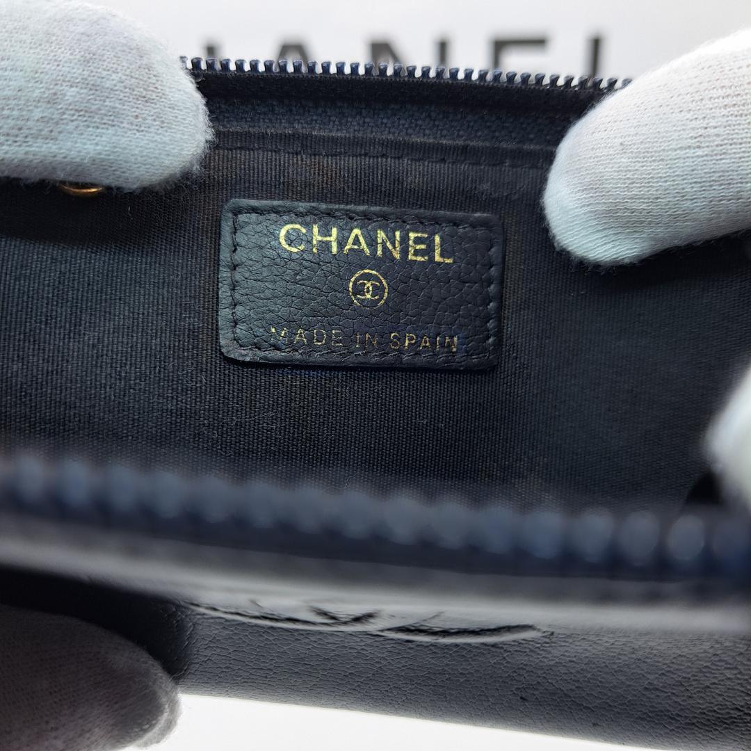 CHANEL　デカココ　ブラック 　ケース　Ｌ字ファスナー