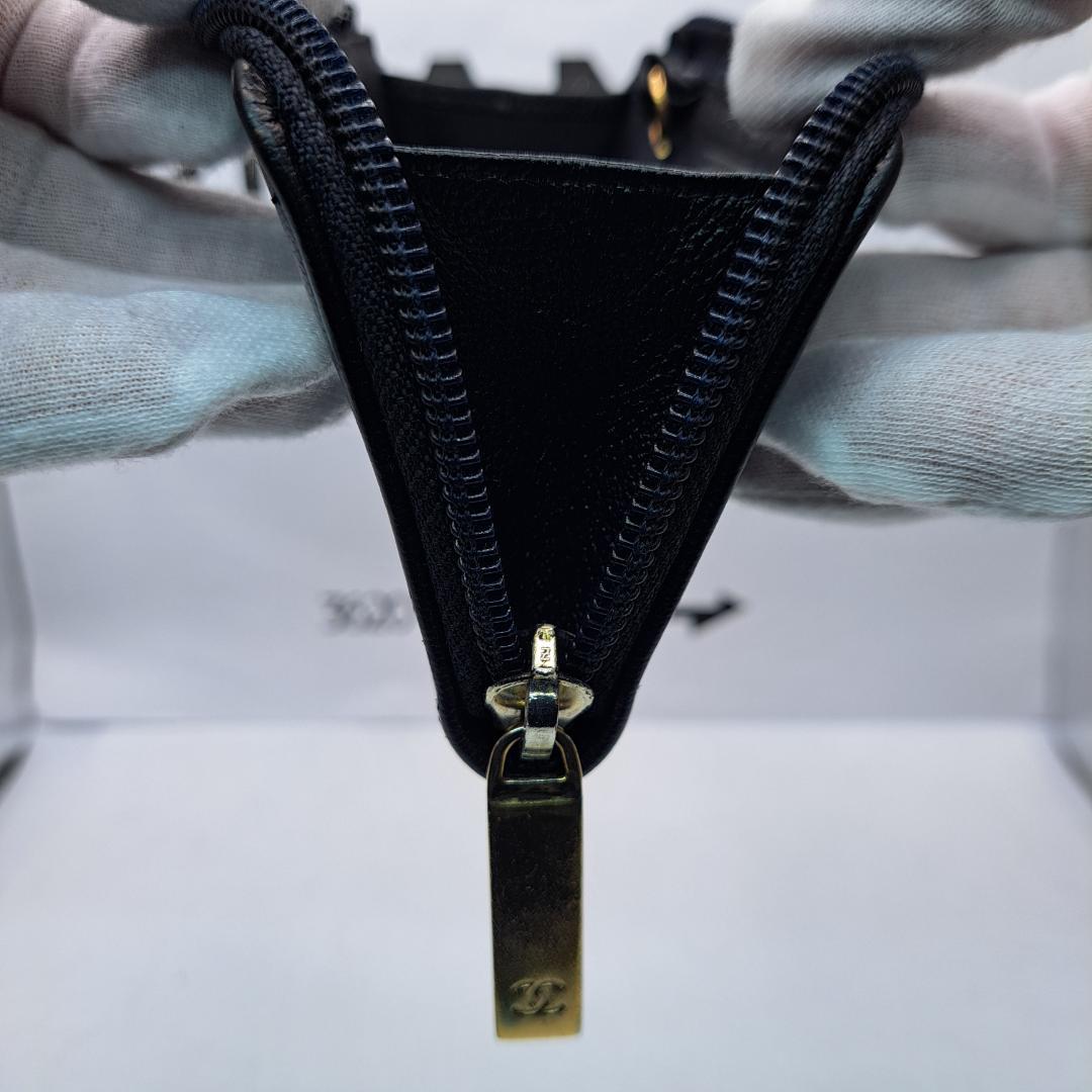 CHANEL　デカココ　ブラック 　ケース　Ｌ字ファスナー