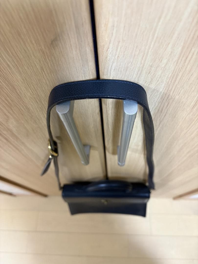 Coach ネイビー レザー ハンドバッグ DSE-4414 ZB0048