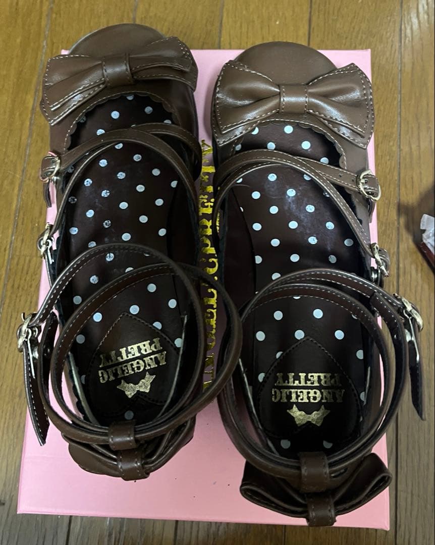 LサイズのTea Party Shoes(ブラウン)