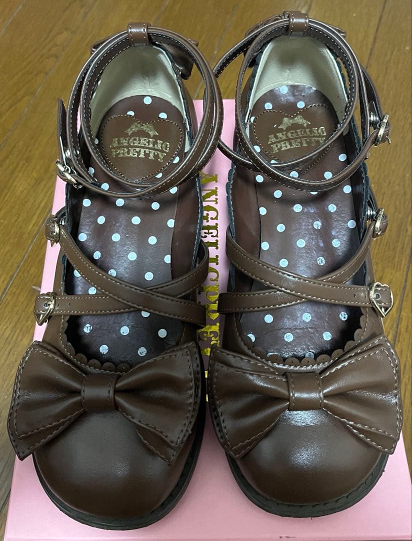 LサイズのTea Party Shoes(ブラウン)