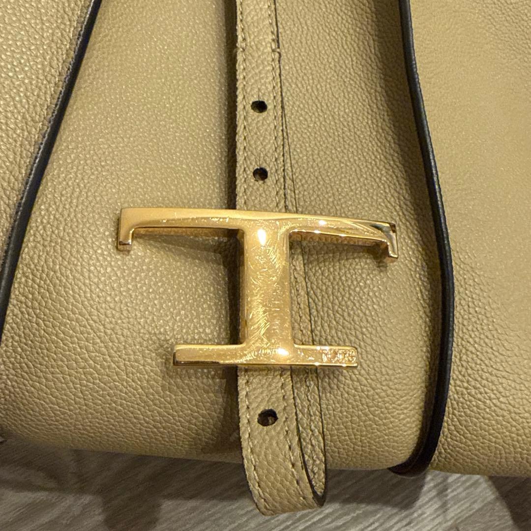 TOD'S T タイムレス ミニ ショッピング バッグ トープ