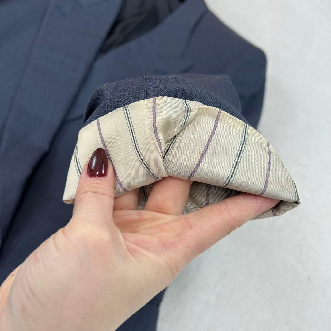 K629 美品 M イヴサンローラン スーツ上下 ネイビー ブルー メンズ