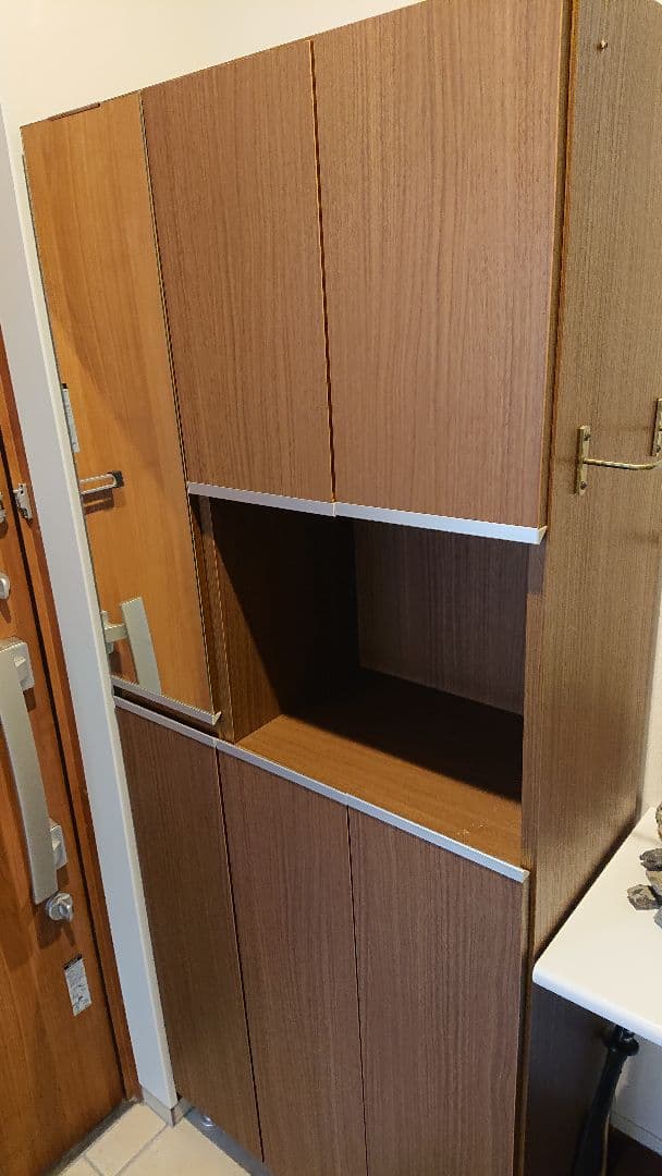木製シューズラック ブラウン 収納力抜群