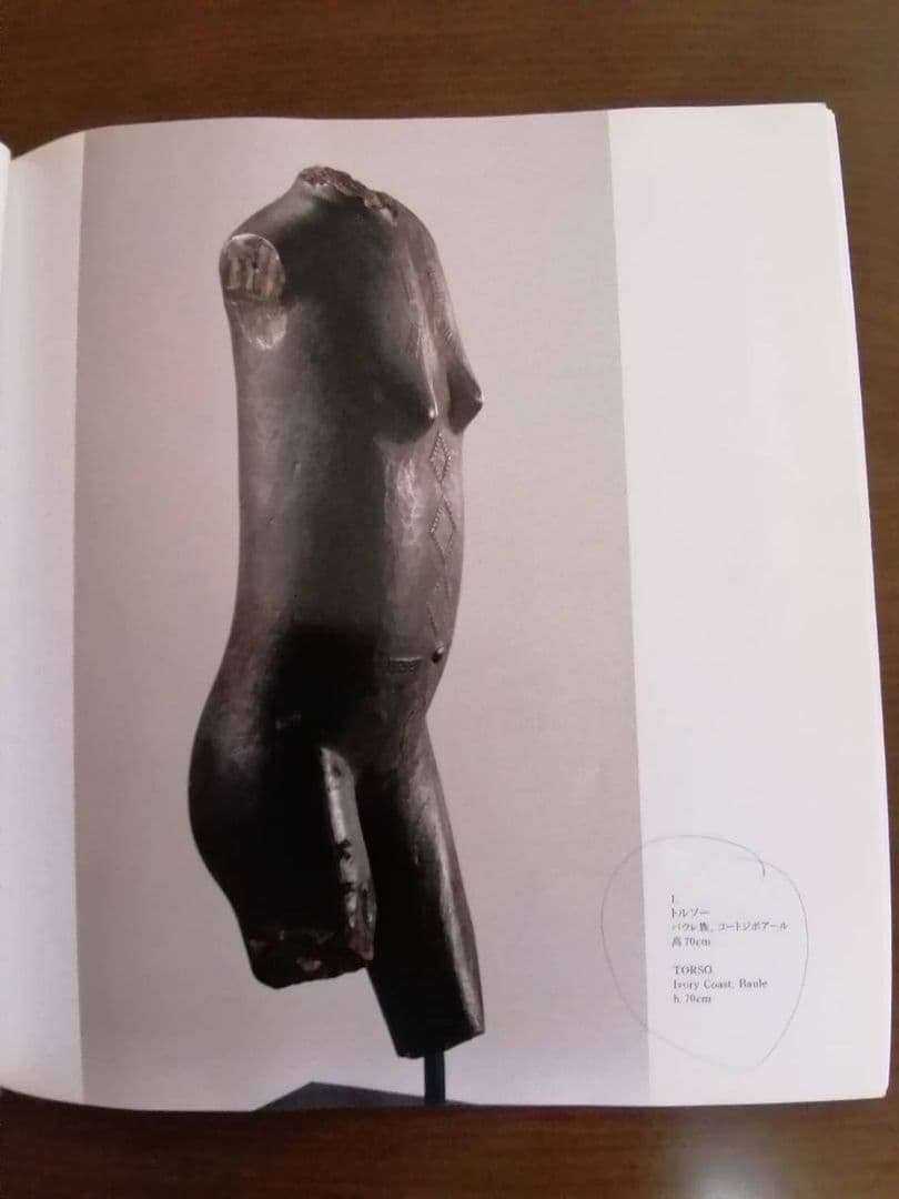 図録本『アフリカ彫刻コレクション展』（1994年　吉井画廊発行）坂田和實ハガキ付