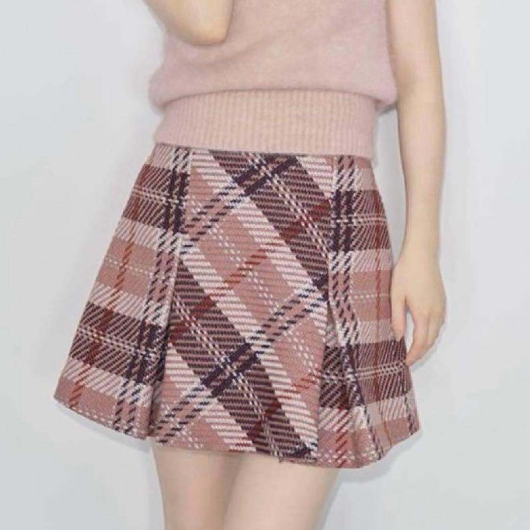 snidel ロービングチェックミニスカート 新品未使用