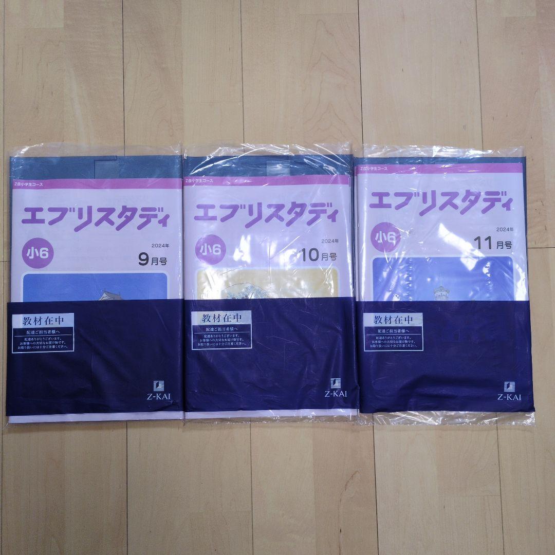 Z会 小6 エブリスタディ 解答付き 未記入　 9月10月11月　お値下げ中