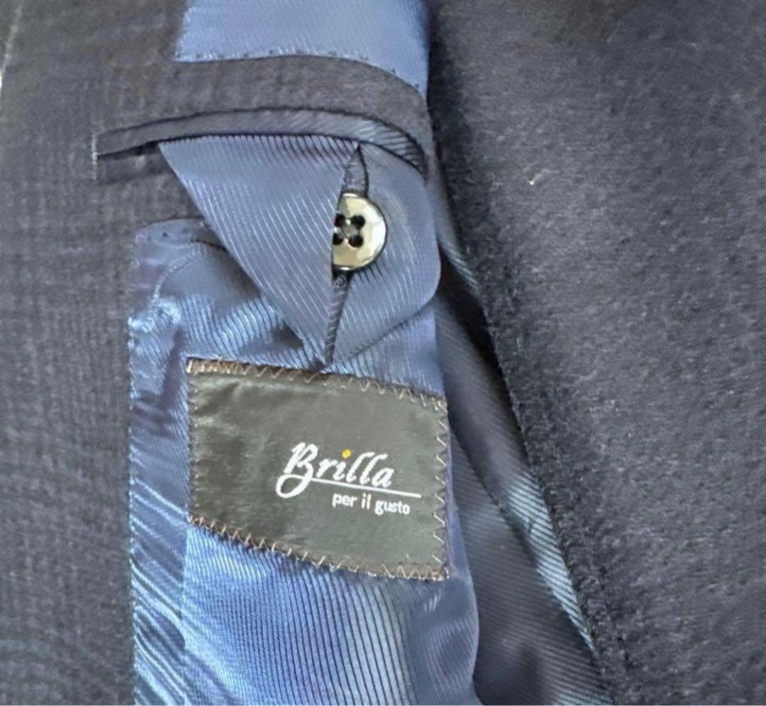 Brilla per il gusto ネイビーチェック　スーツ　サイズ42