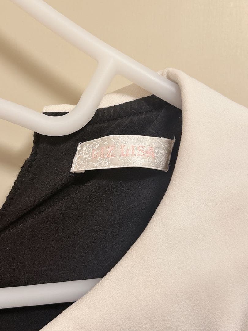 LIZLISA モノグラムリボンツイード セットアップブラック