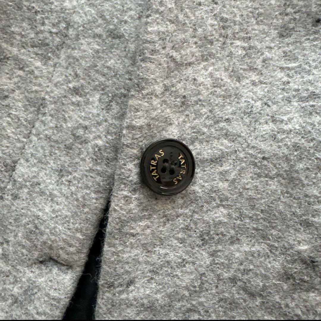 TATRAS♡グレー♡ウールチェスターコート♡01ダウン