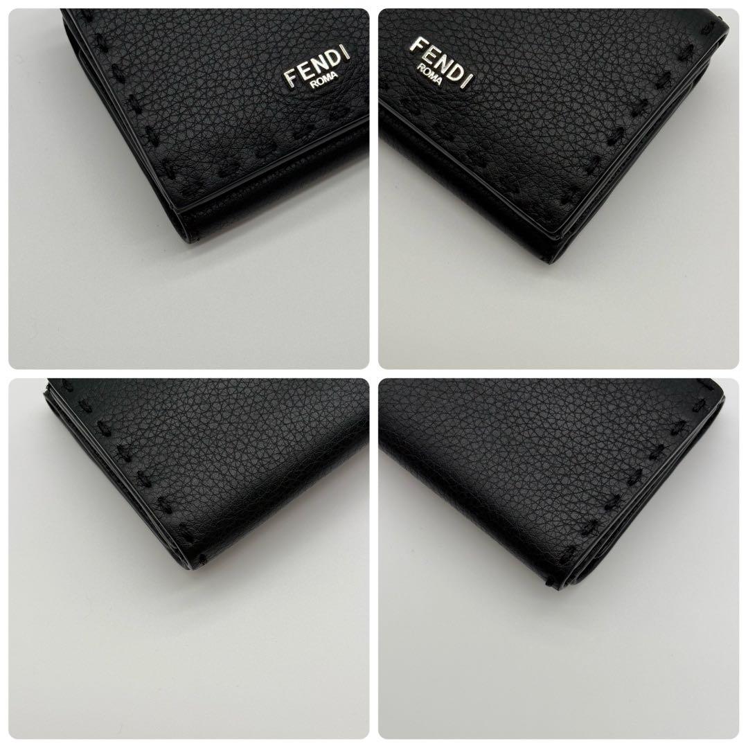 美品　フェンディ　三つ折り財布　セレリアウォレット　ブラック