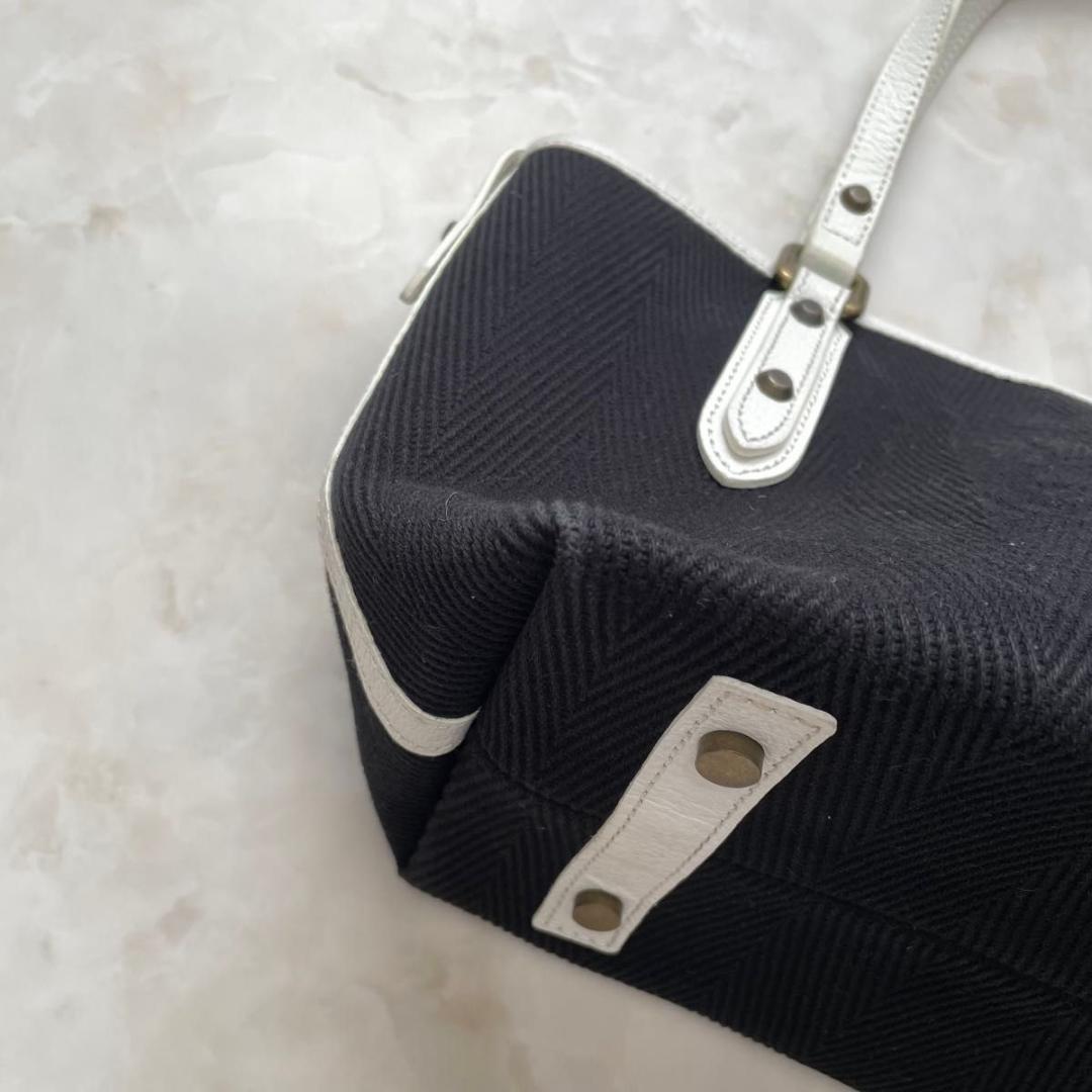 BURBERRY BLUE LABEL トート ホースロゴ　キャンバスレザー