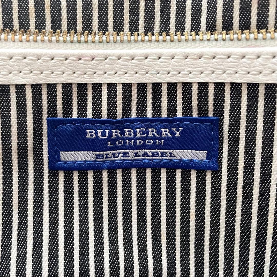 BURBERRY BLUE LABEL トート ホースロゴ　キャンバスレザー