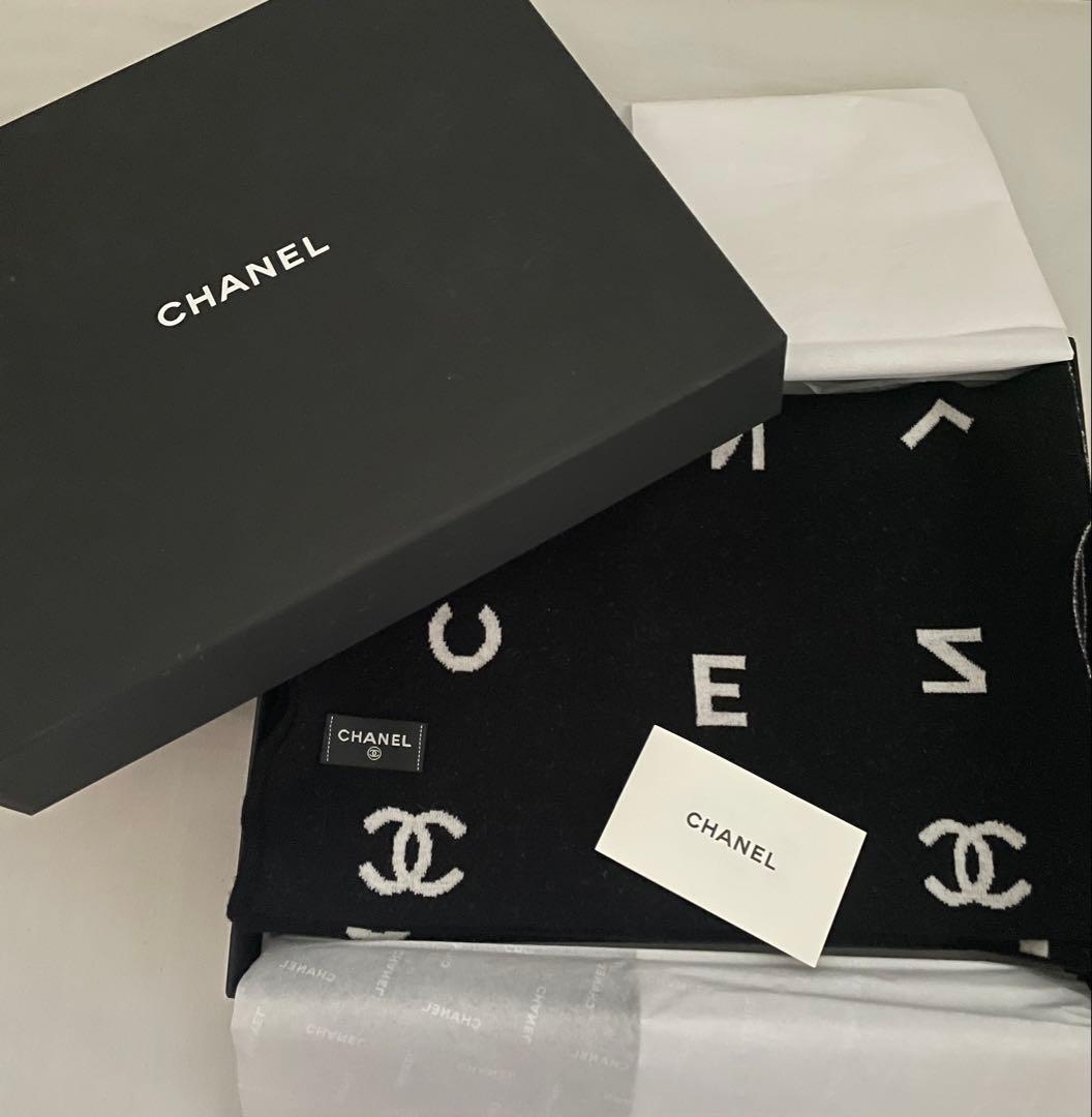CHANEL シャネル モノトーンココマークマフラー