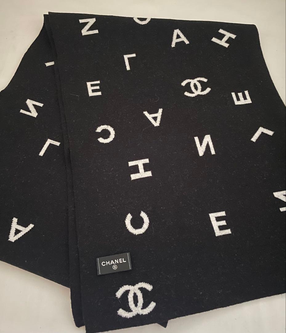 CHANEL シャネル モノトーンココマークマフラー