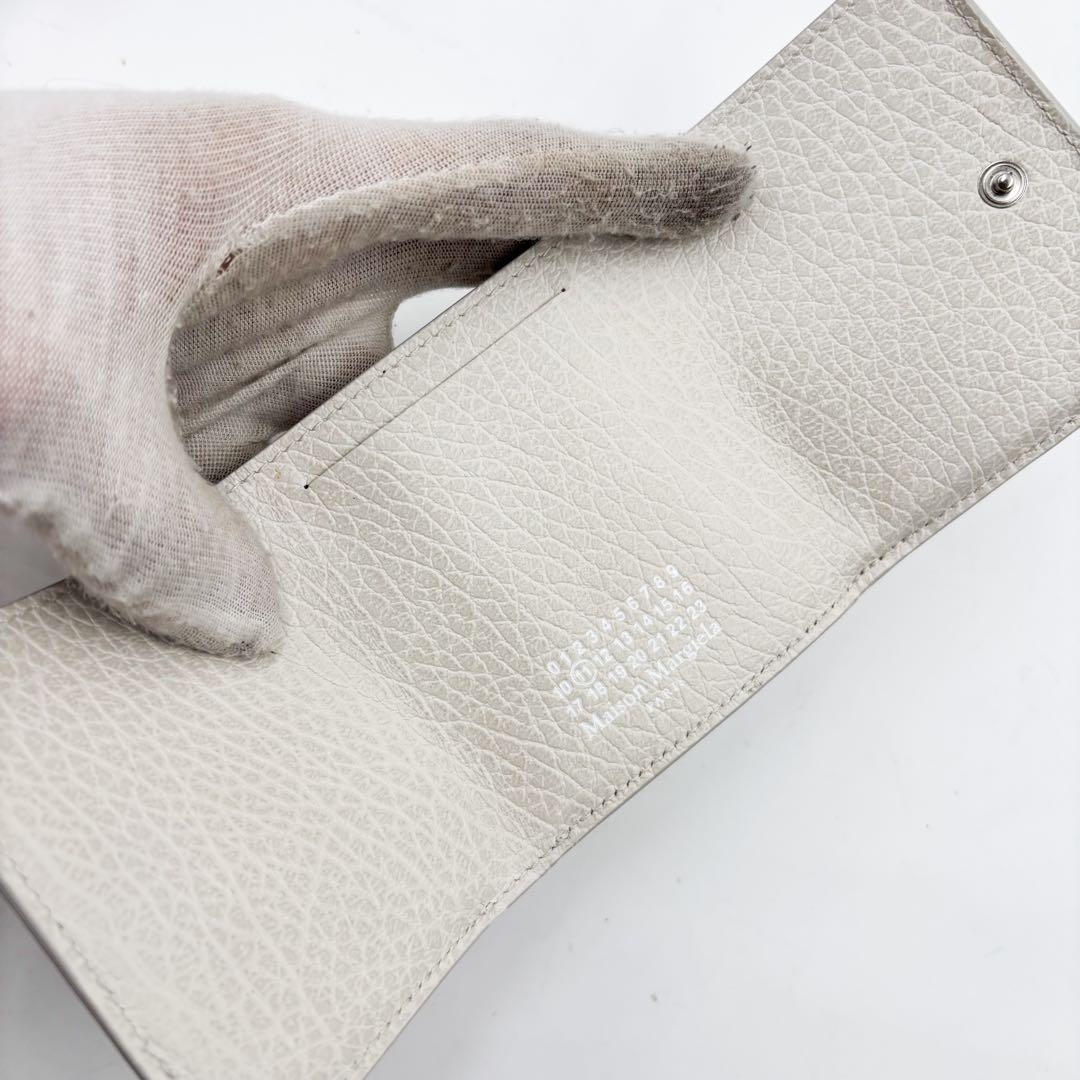 美品✨ メゾンマルジェラ　3つ折り財布 4ステッチ グレー