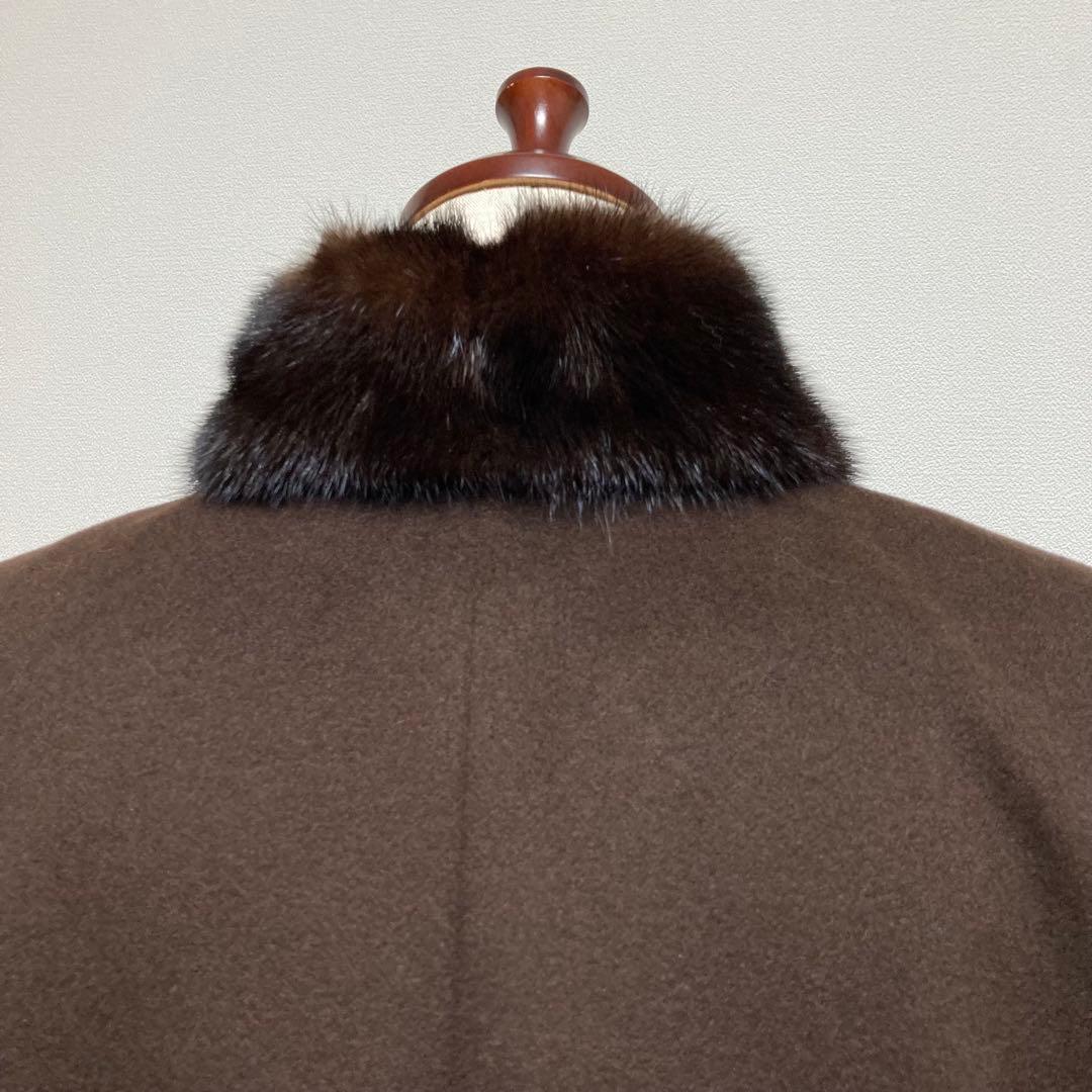 カシミヤ100%◎✨極美品✨レリアン 高級素材 ミンクファー ロングコート 9号