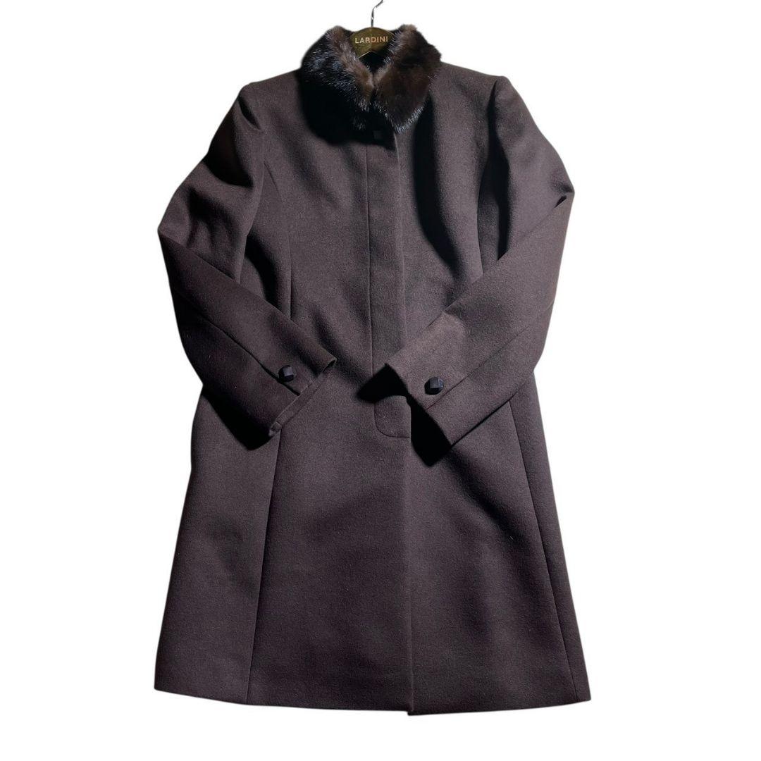 カシミヤ100%◎✨極美品✨レリアン 高級素材 ミンクファー ロングコート 9号