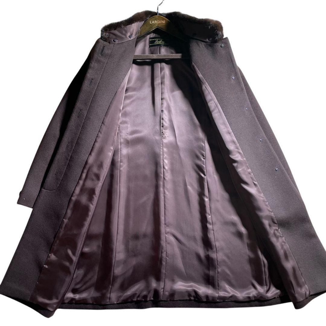 カシミヤ100%◎✨極美品✨レリアン 高級素材 ミンクファー ロングコート 9号