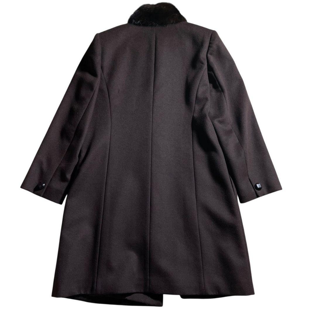 カシミヤ100%◎✨極美品✨レリアン 高級素材 ミンクファー ロングコート 9号