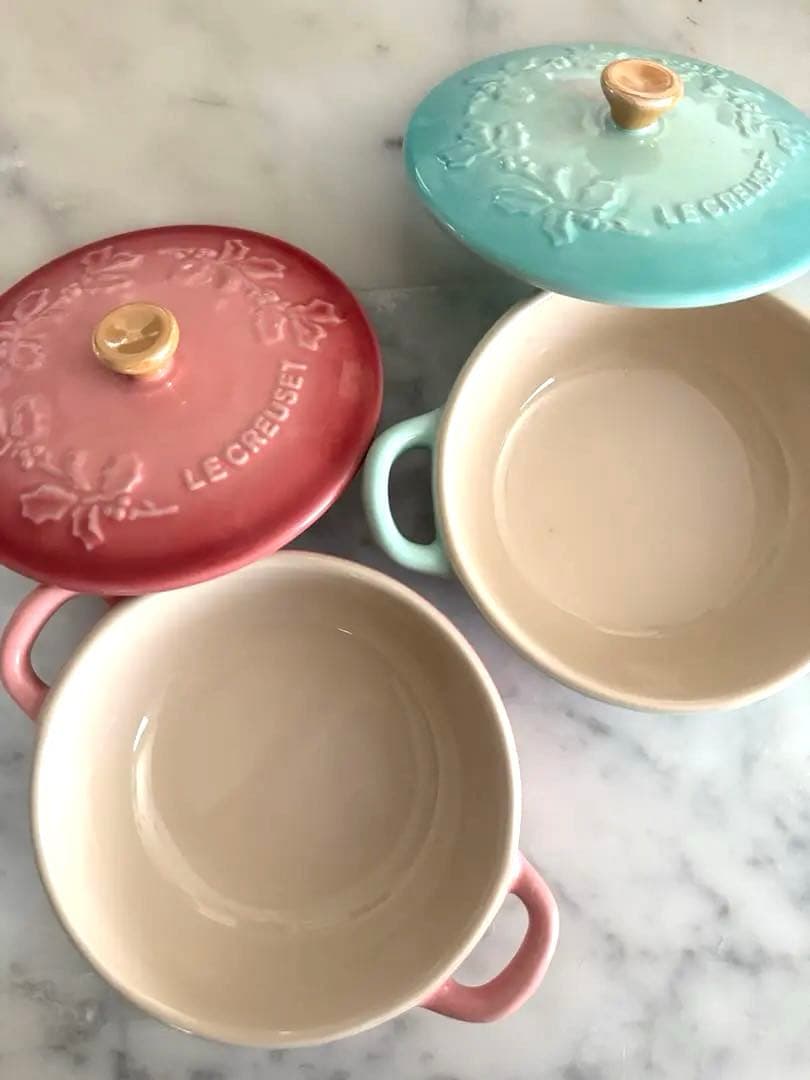 LE CREUSET ルクルーゼ ミニマルミット ホーリーレリーフ2個セット