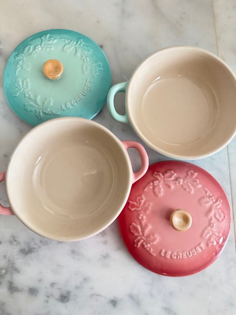 LE CREUSET ルクルーゼ ミニマルミット ホーリーレリーフ2個セット