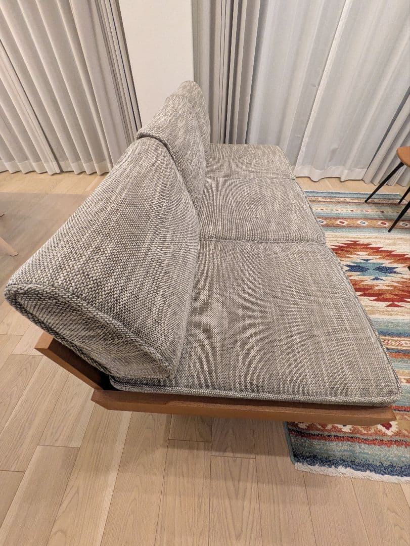 aka【Unico】アルベロ ソファ 3人掛け チークカラー × ベージュ