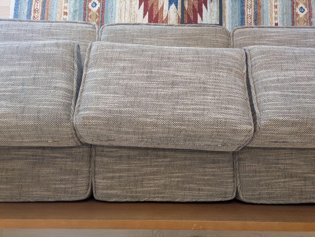 aka【Unico】アルベロ ソファ 3人掛け チークカラー × ベージュ