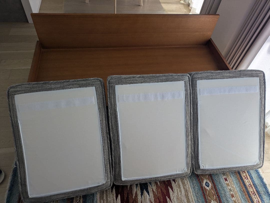 aka【Unico】アルベロ ソファ 3人掛け チークカラー × ベージュ