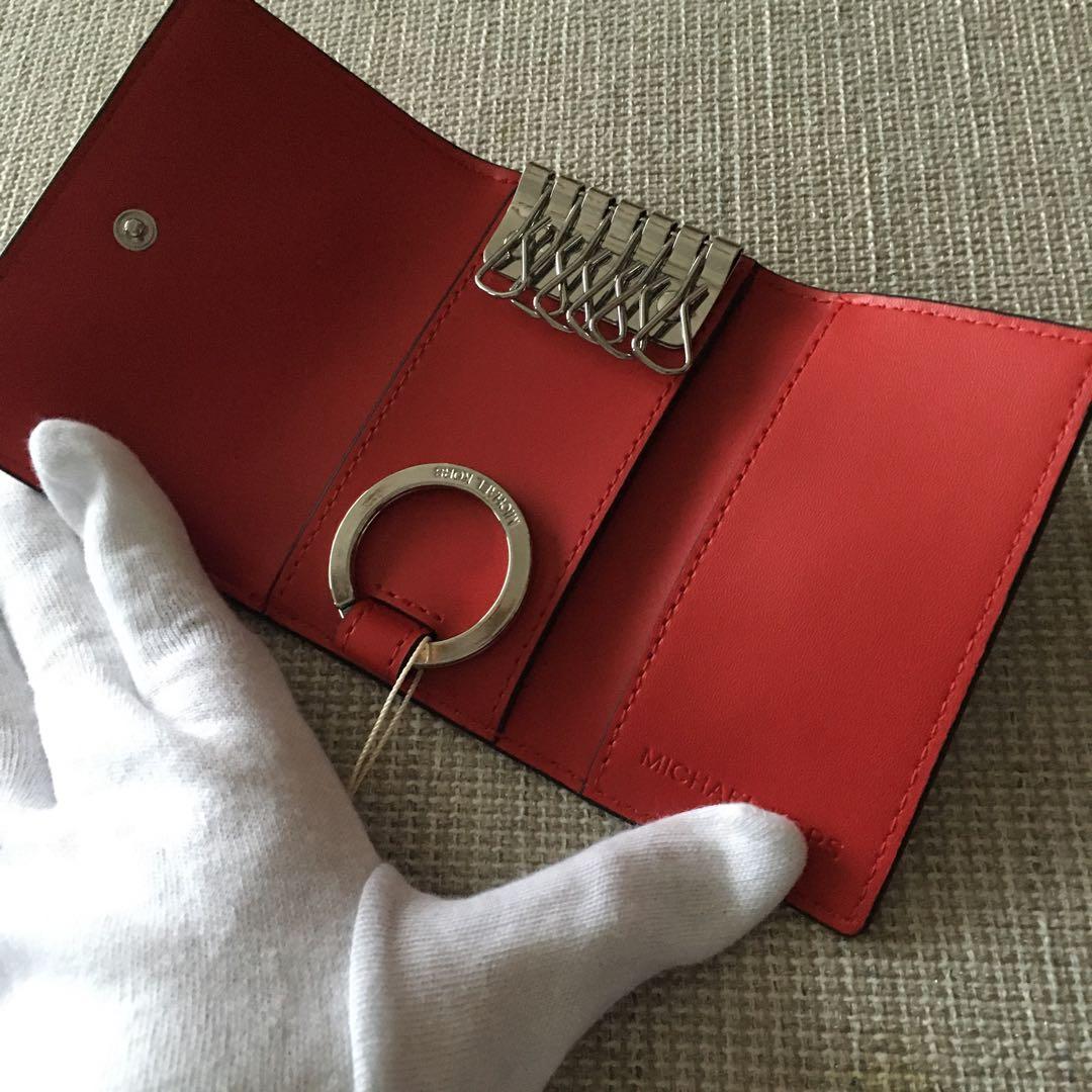 新品 MICHEAL KORS マイケルコース シグネチャーレッド キーケース
