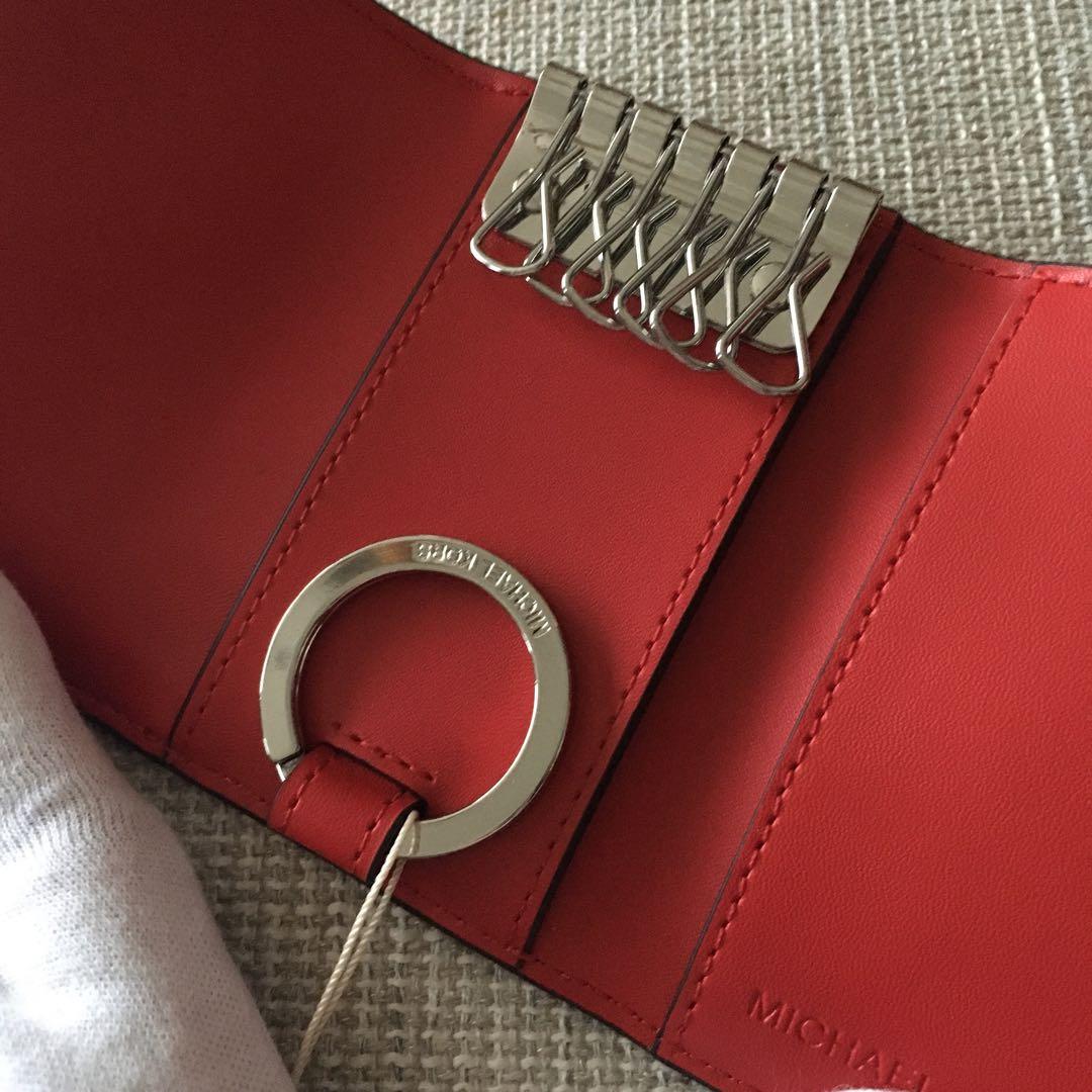 新品 MICHEAL KORS マイケルコース シグネチャーレッド キーケース