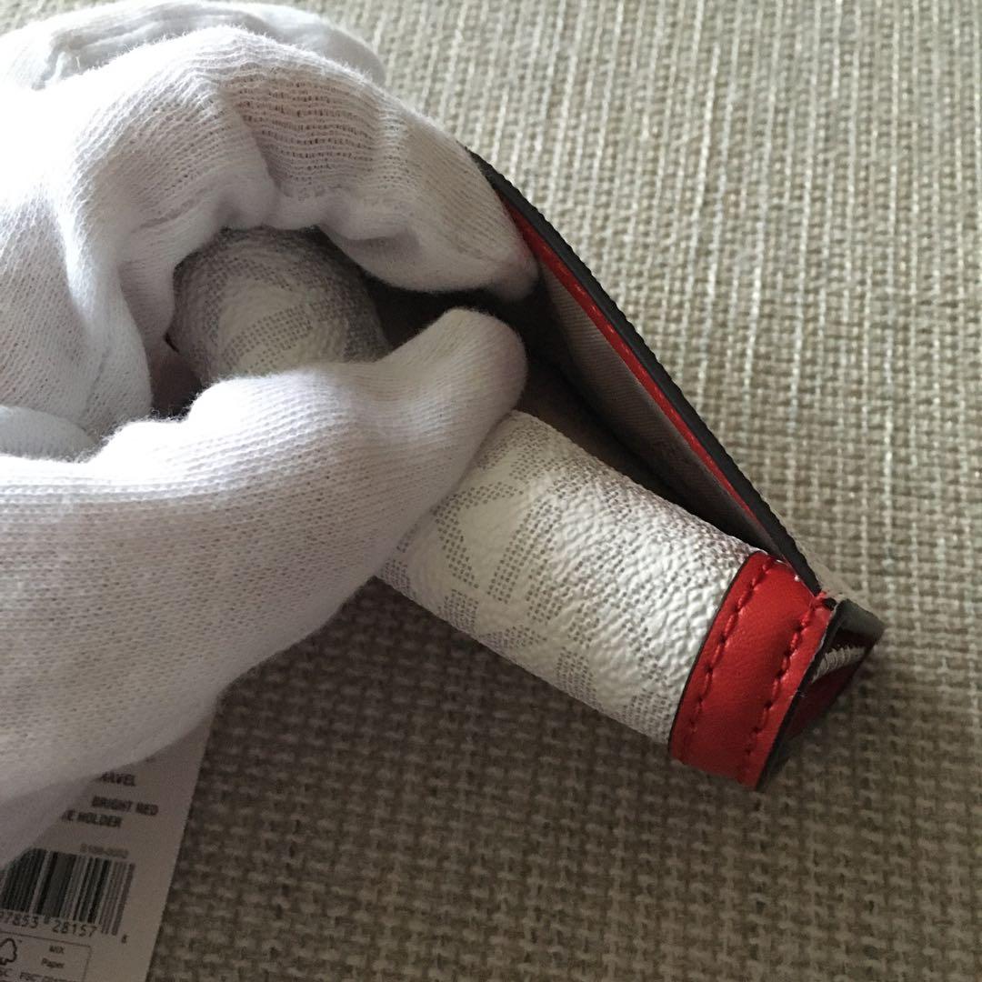 新品 MICHEAL KORS マイケルコース シグネチャーレッド キーケース