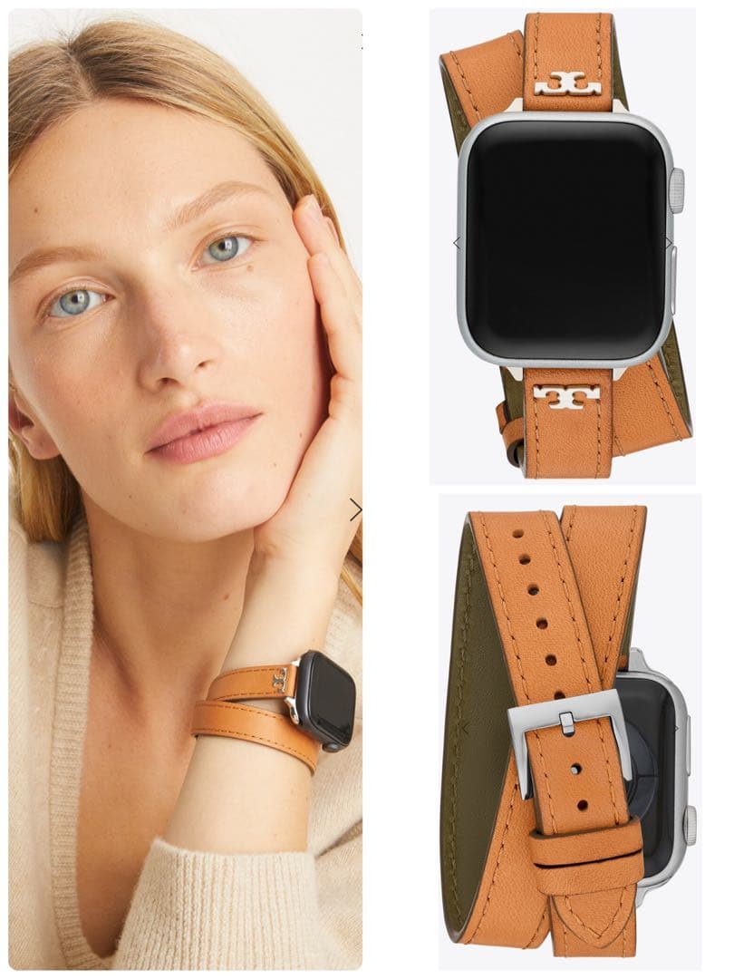 希少‼️ TORY BURCH ⭐️ Apple Watch ダブルラップTバンド⭐️