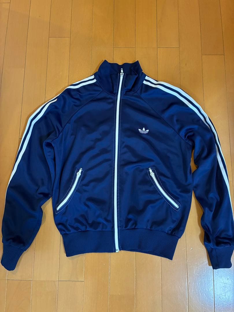 80s adidas 曲がりポケットトラックジャケット smile pocket