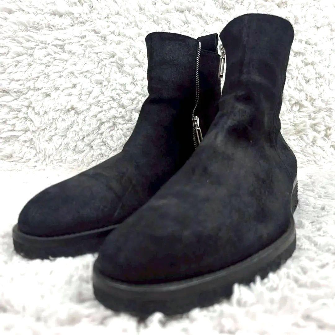 美品 26.5㎝◎Dior HOMME サイドジップブーツ 黒 スウェード 伊製