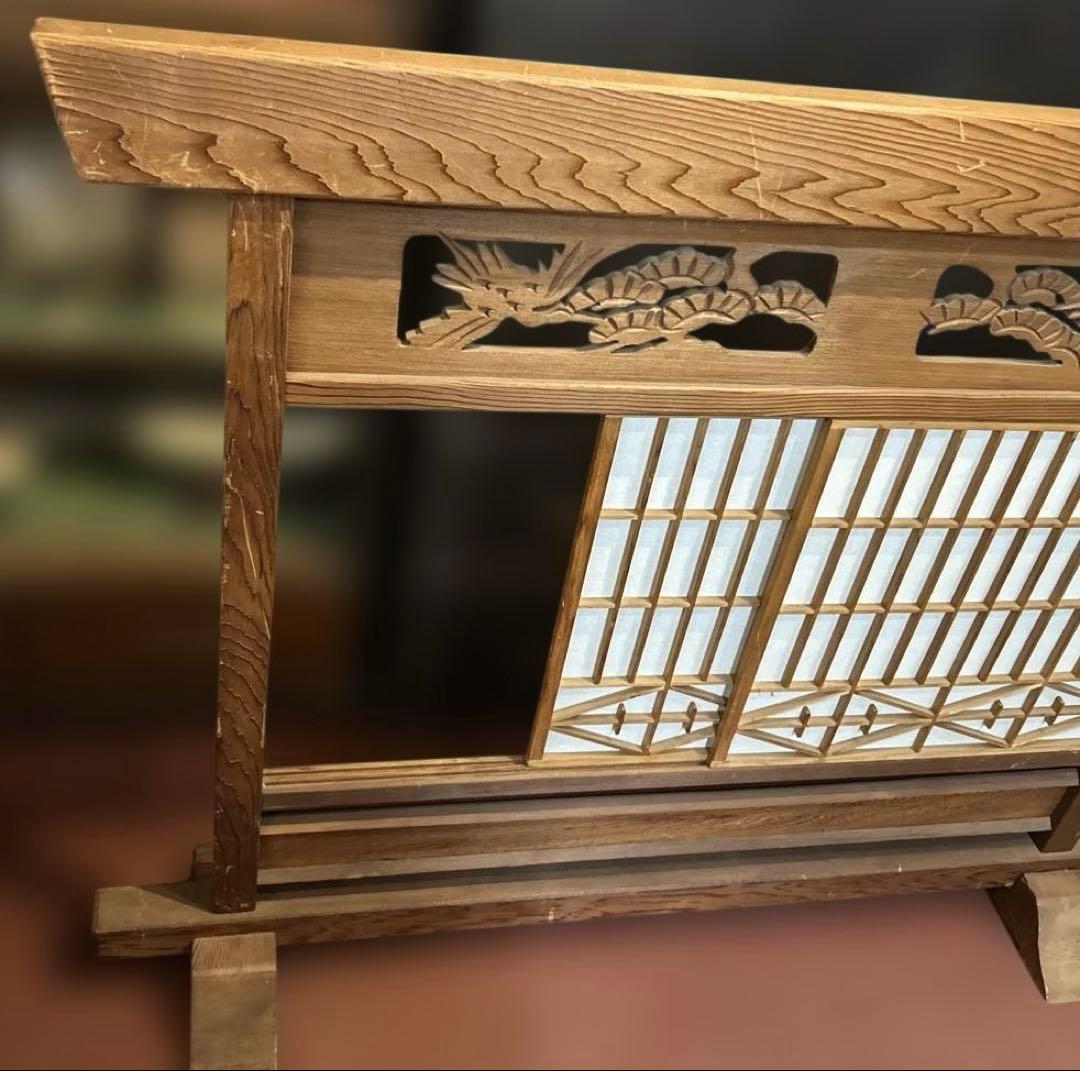 昭和　障子ついたて　欄間　パーテーション　組子