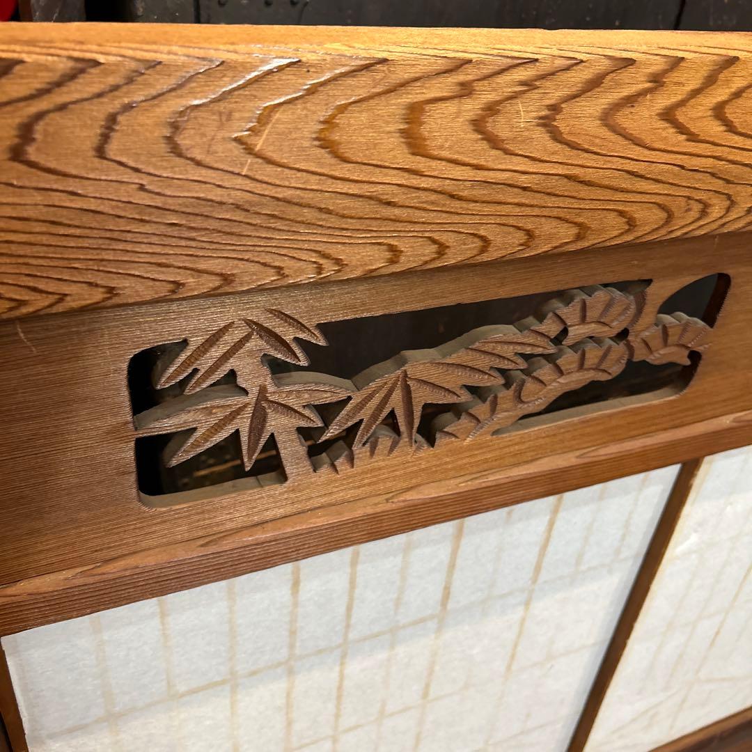 昭和　障子ついたて　欄間　パーテーション　組子