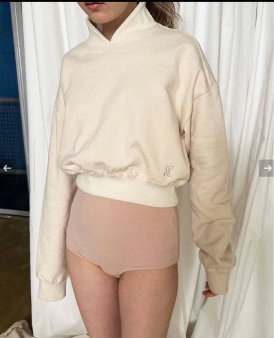 SKIN x EDIT. FOR LULU コラボ クロッ プドスウェット