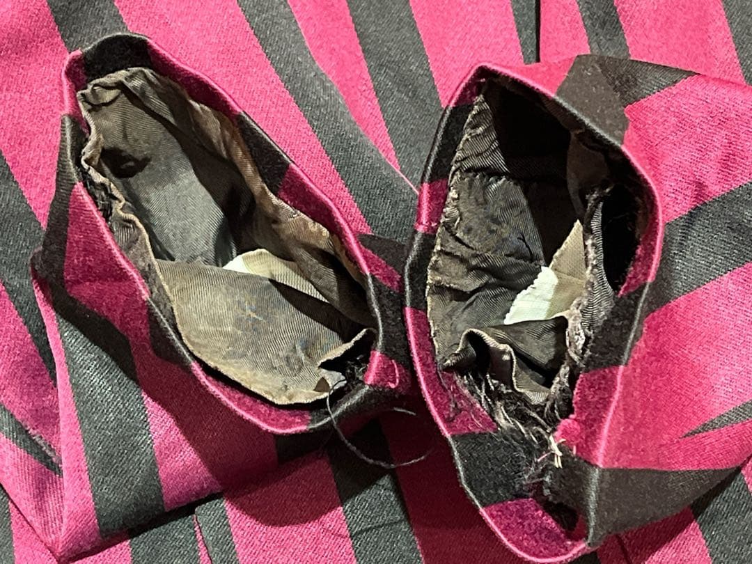 t*t様 売り切り　英国製 スクールジャケット 赤　黒 ストライプ ヴィンテージ