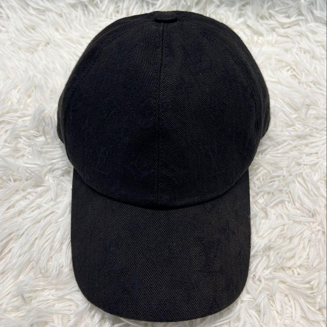 【人気】ルイヴィトン キャスケット モノグラム エッセンシャル 帽子 黒 62