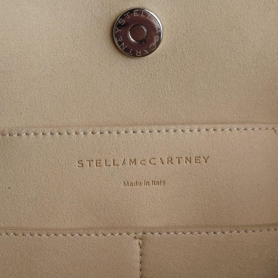 ステラマッカートニー ミディアムトート ラフィア チェーン 白 かごバッグ 革