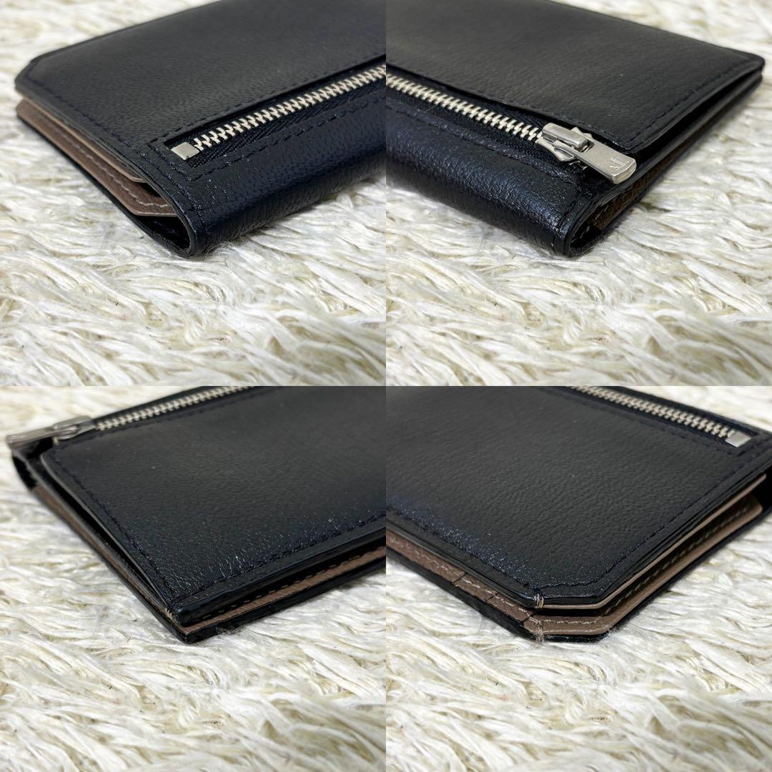 【極美品】ラルコバレーノ スマートカードウォレット ブラック 黒 二つ折り財布